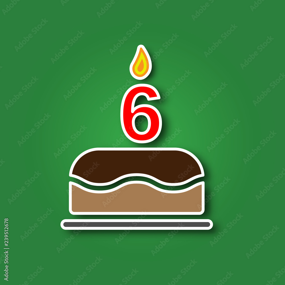 Detail Number 6 Template Birthday Cake Nomer 7