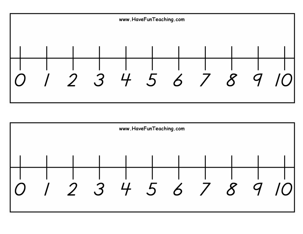 Detail Number Line Template 0 10 Nomer 38