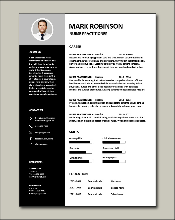 Detail Nurse Practitioner Resume Template Nomer 36