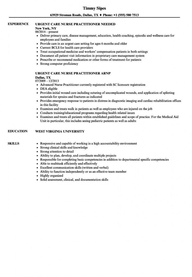 Detail Nurse Practitioner Resume Template Nomer 40