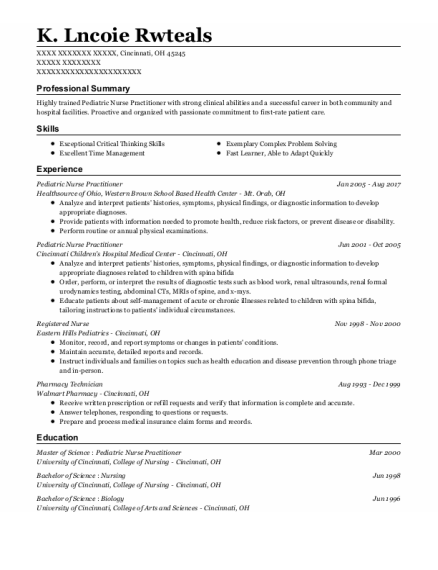 Detail Nurse Practitioner Resume Template Nomer 41