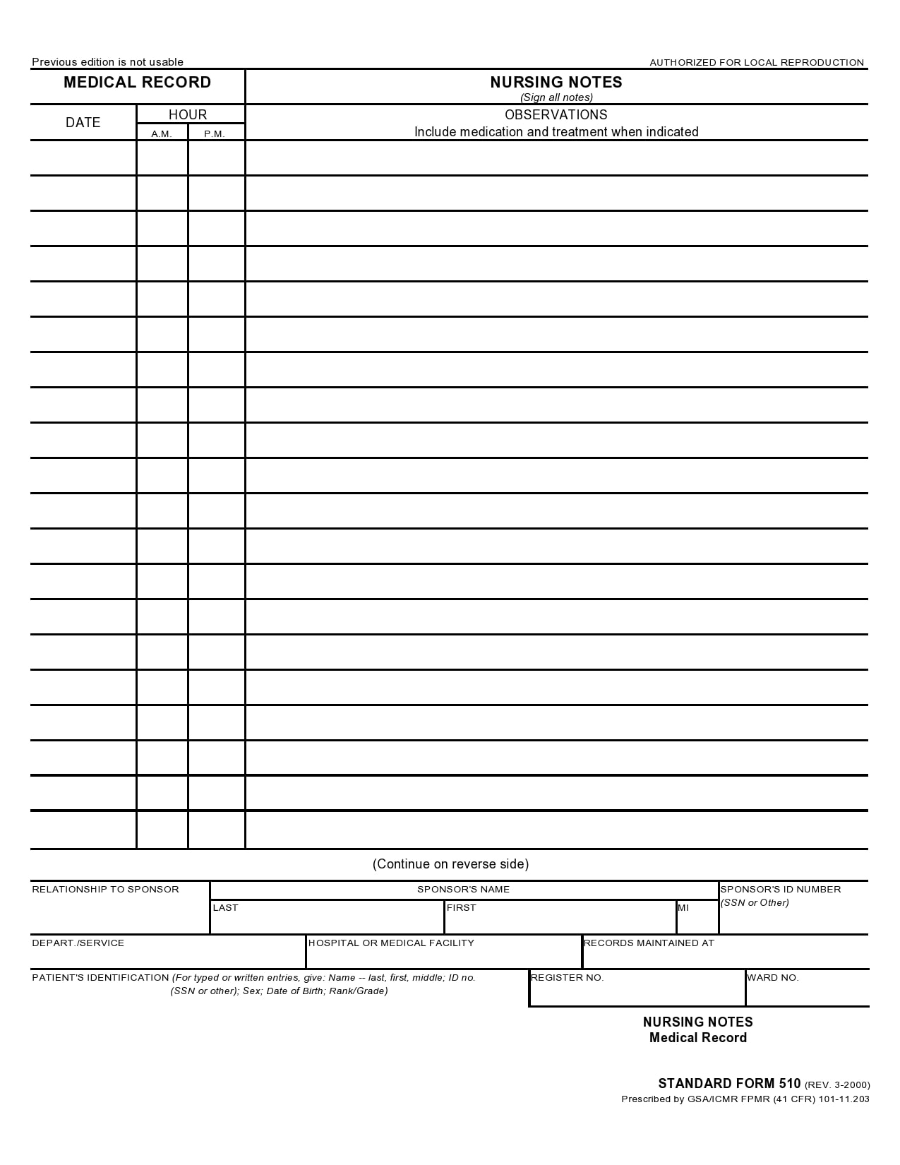 Nursing Notes Template - KibrisPDR