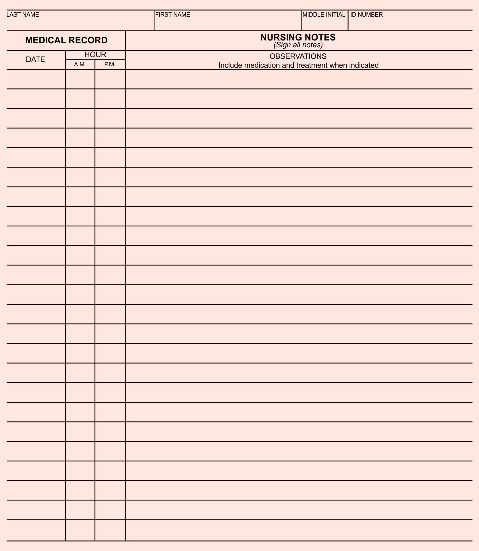 Detail Nursing Notes Template Nomer 17