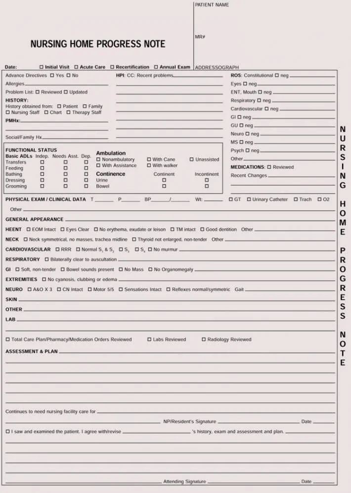 Detail Nursing Notes Template Nomer 30