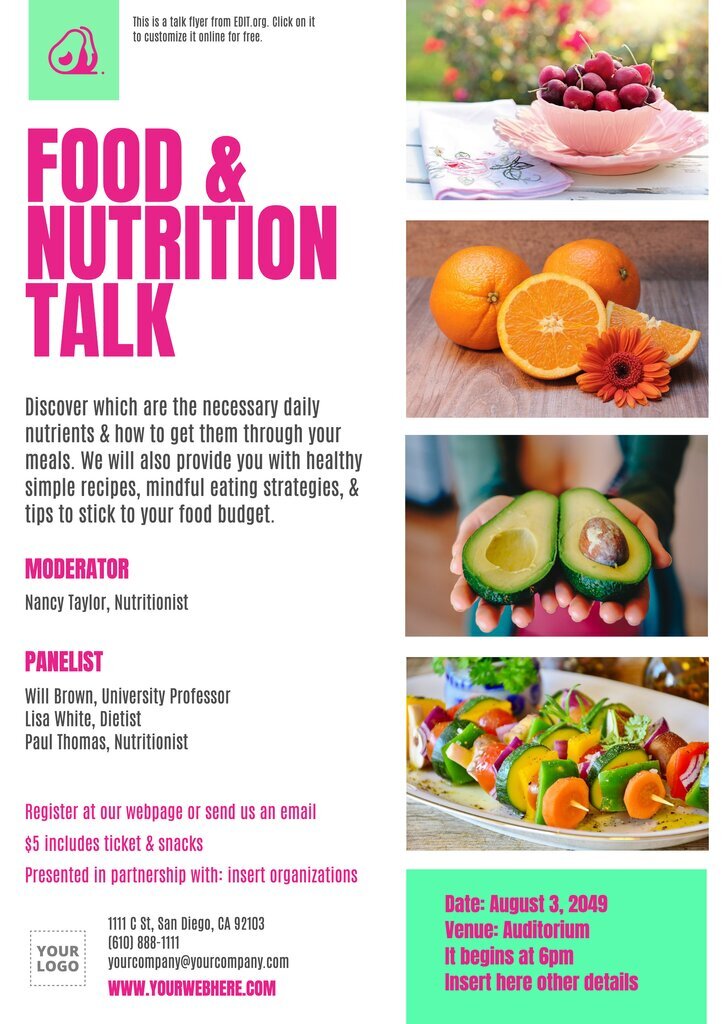 Detail Nutrition Flyer Template Free Nomer 34