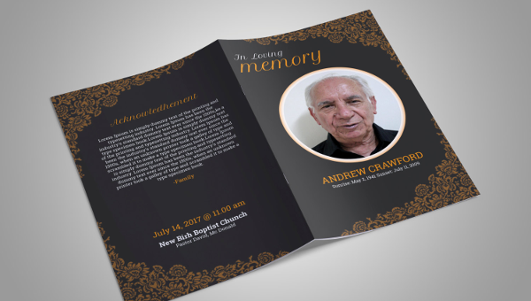 Detail Obituary Design Template Nomer 12