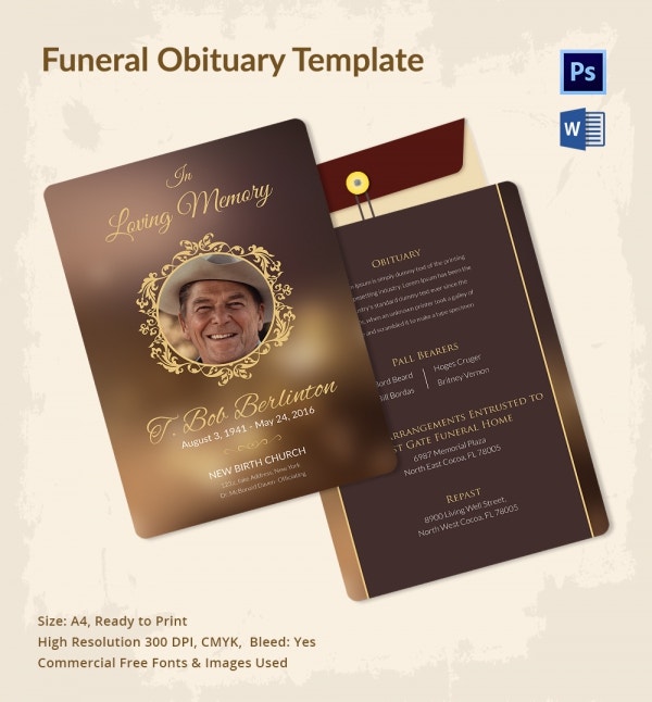 Detail Obituary Design Template Nomer 15