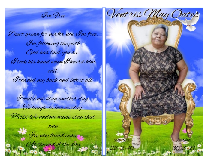 Detail Obituary Design Template Nomer 17