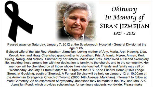 Detail Obituary Design Template Nomer 44