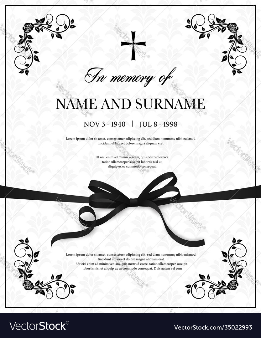 Detail Obituary Design Template Nomer 54