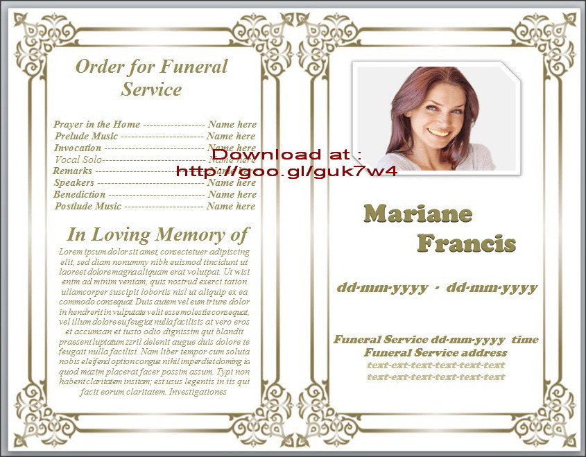 Detail Obituary Design Template Nomer 55