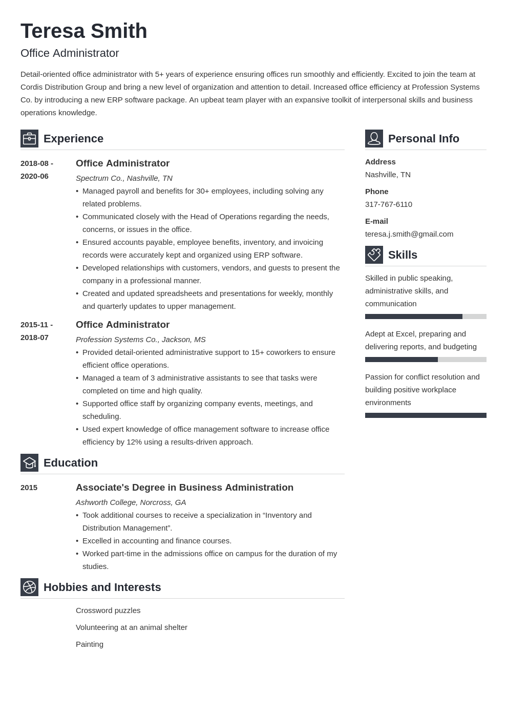 Detail Office Cv Template Nomer 23