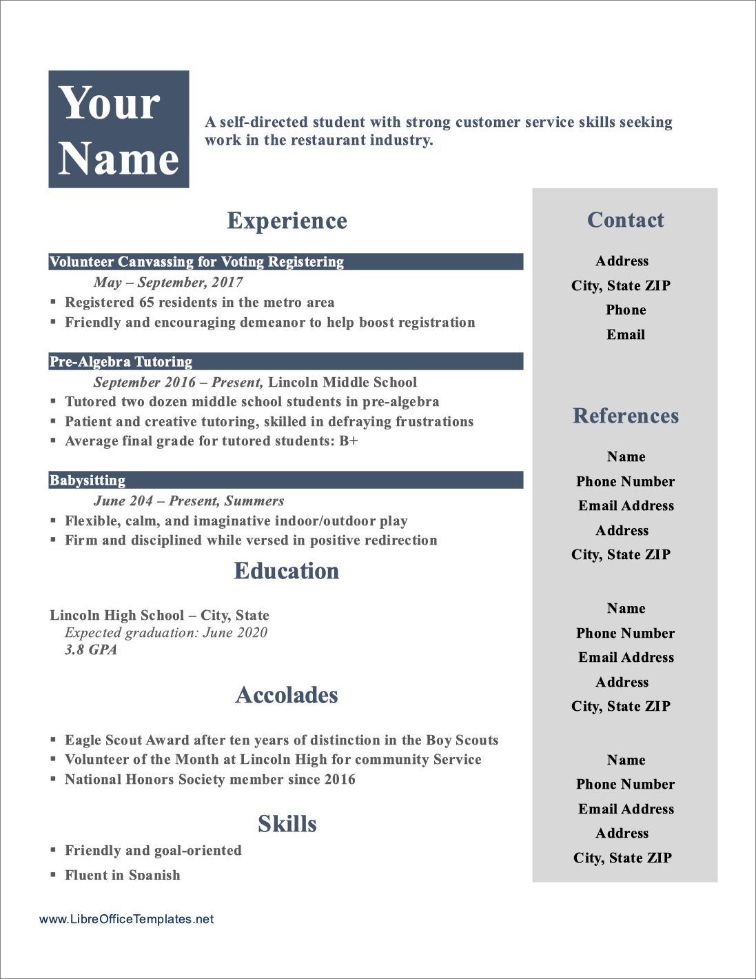 Detail Office Cv Template Nomer 40