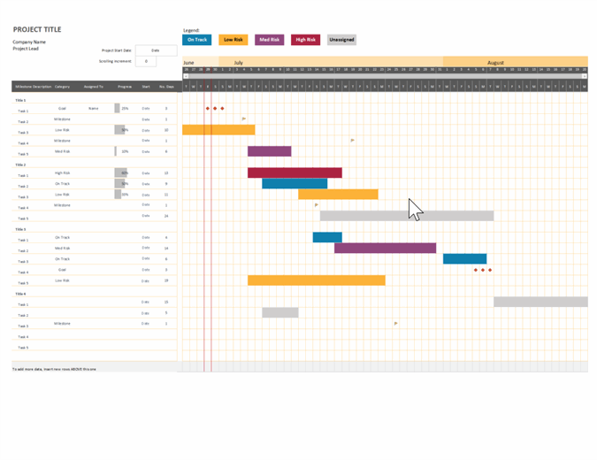 Detail Office Gantt Chart Template Nomer 9