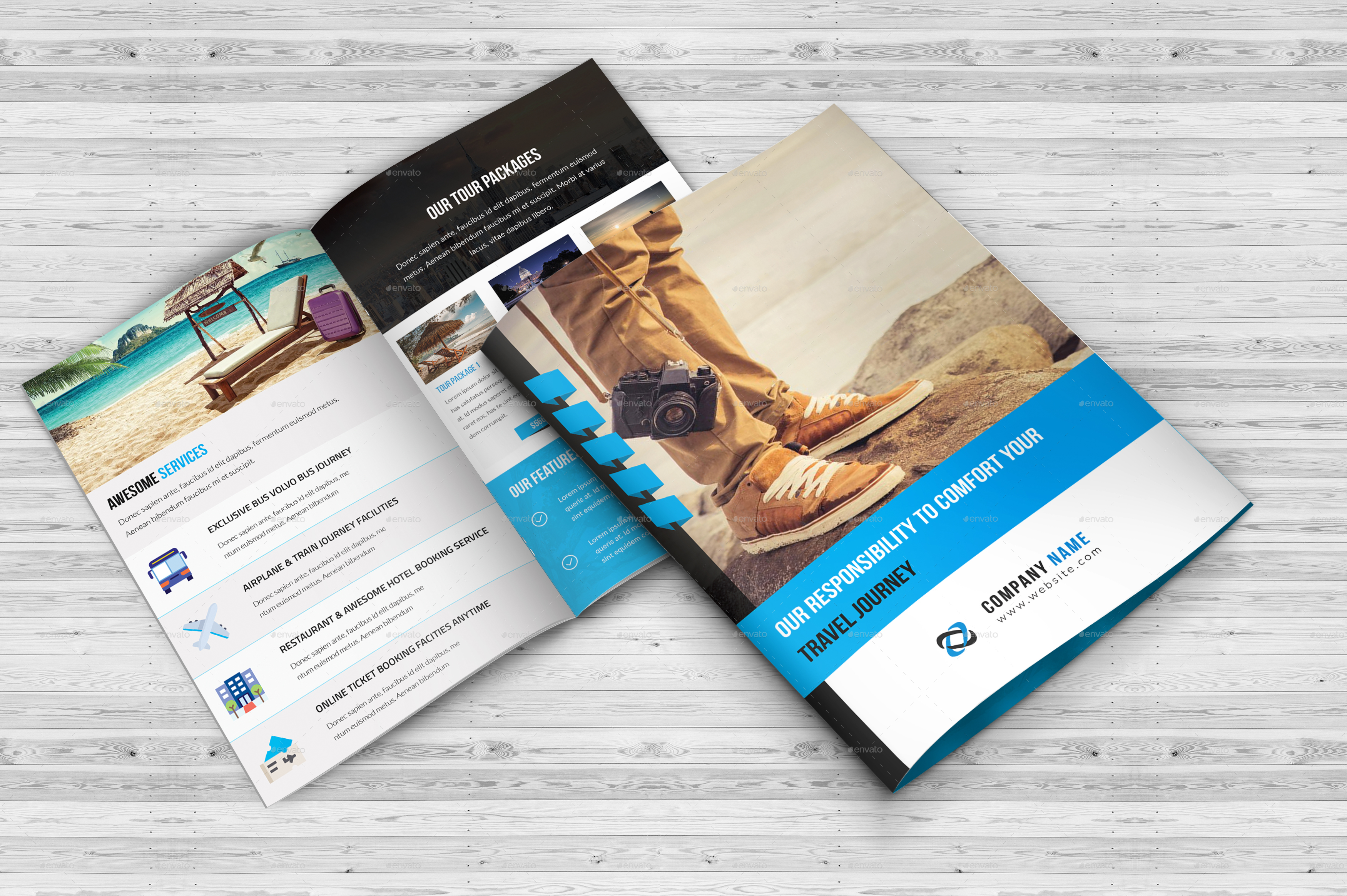Detail One Fold Brochure Template Nomer 13