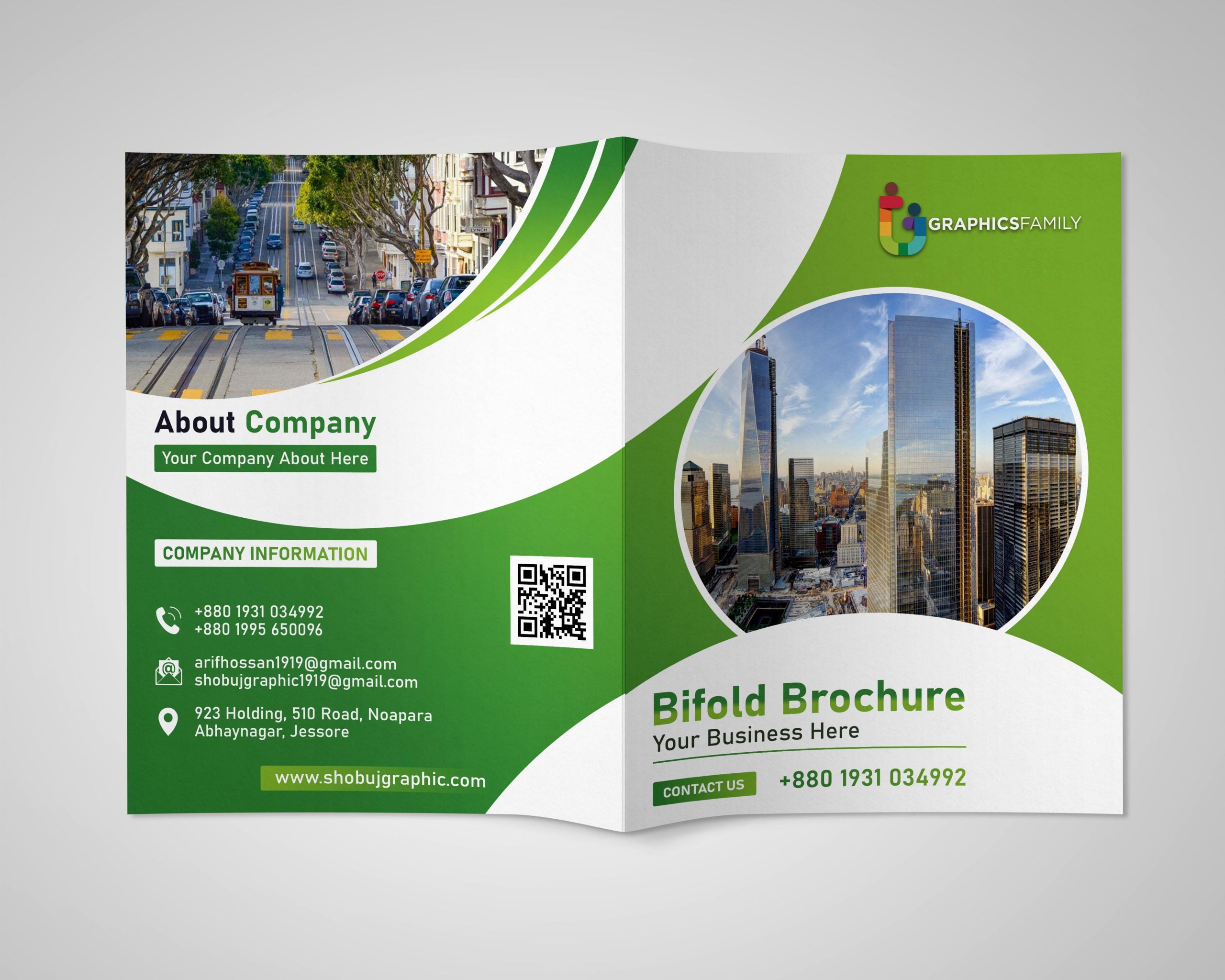 Detail One Fold Brochure Template Nomer 18