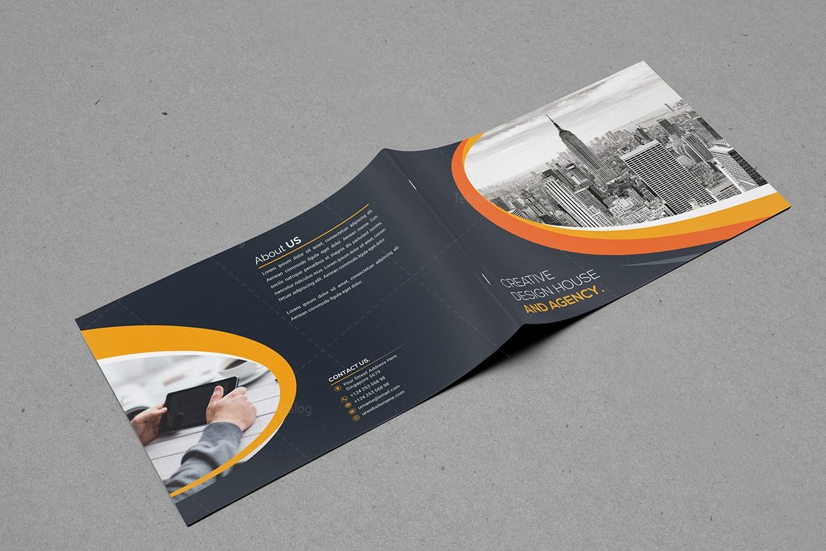 Detail One Fold Brochure Template Nomer 26