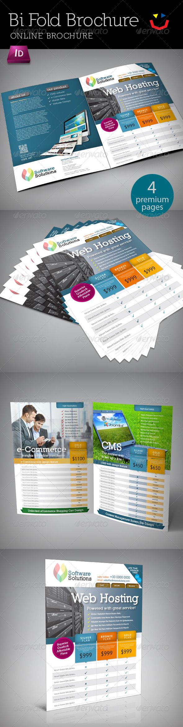 Detail One Fold Brochure Template Nomer 36