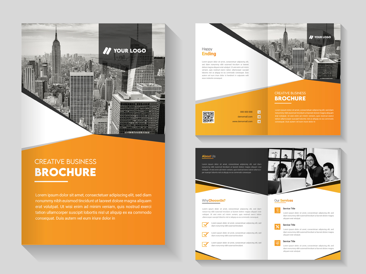 Detail One Fold Brochure Template Nomer 47