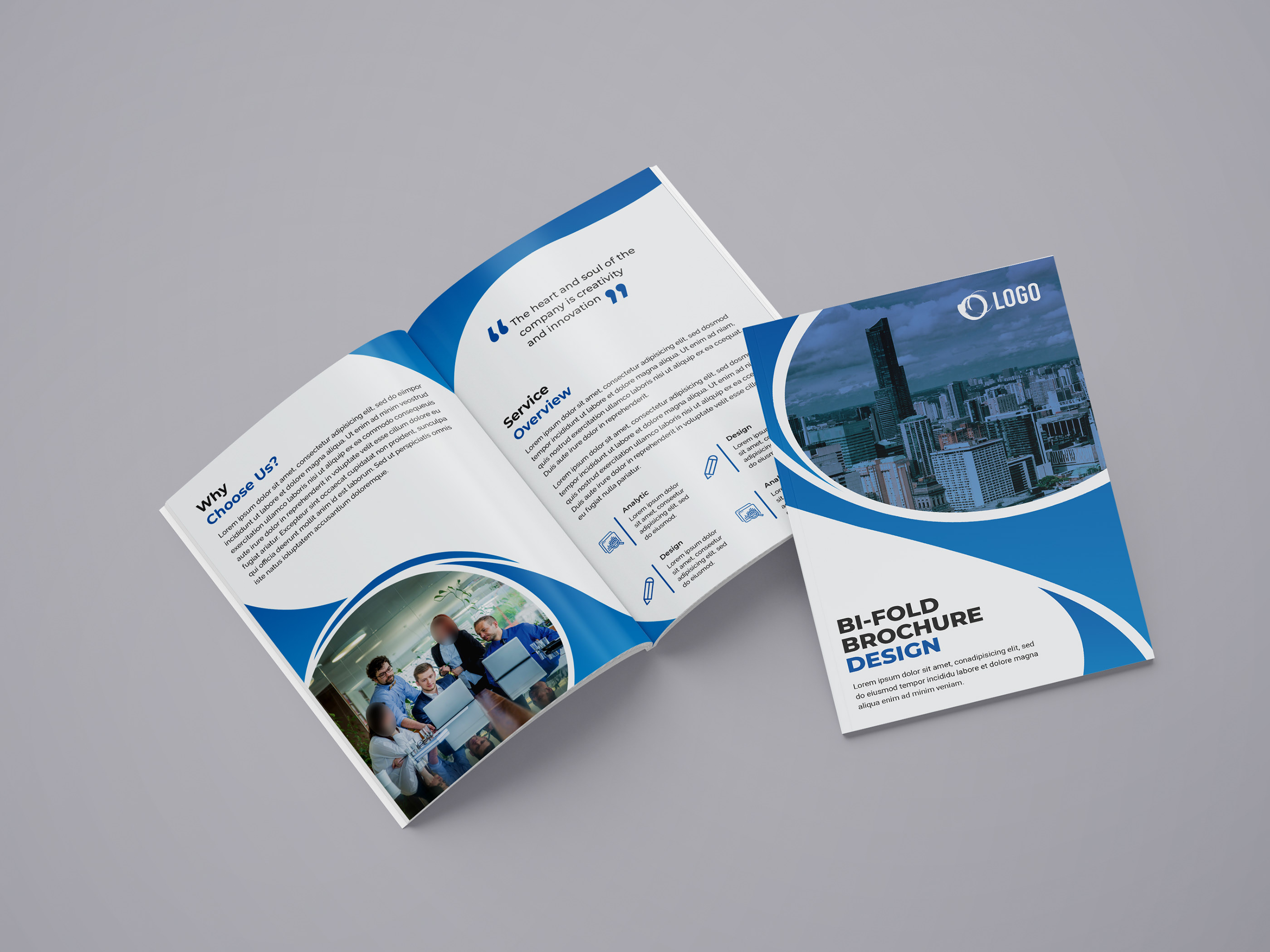 Detail One Fold Brochure Template Nomer 7