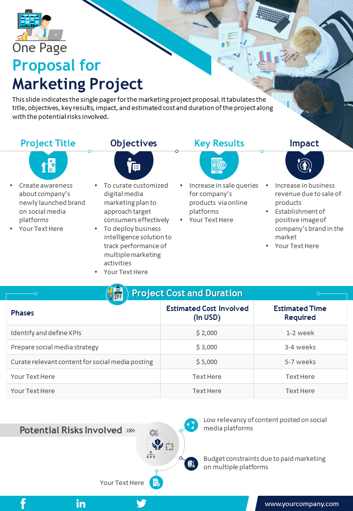Detail One Page Proposal Template Nomer 17