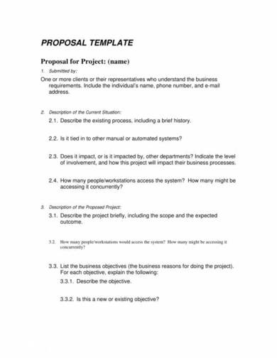 Detail One Page Proposal Template Nomer 22