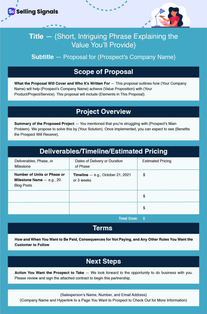 Detail One Page Proposal Template Nomer 25