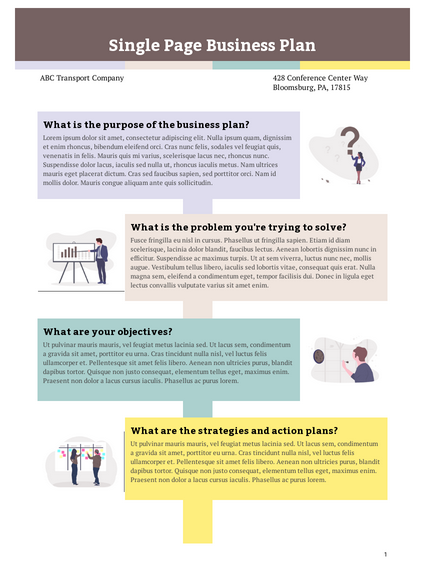 Detail One Page Proposal Template Nomer 29
