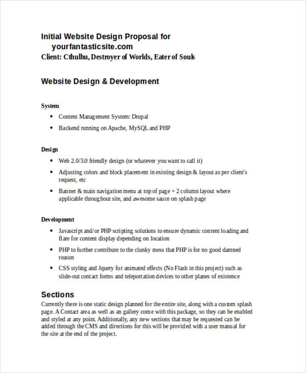 Detail One Page Proposal Template Nomer 37