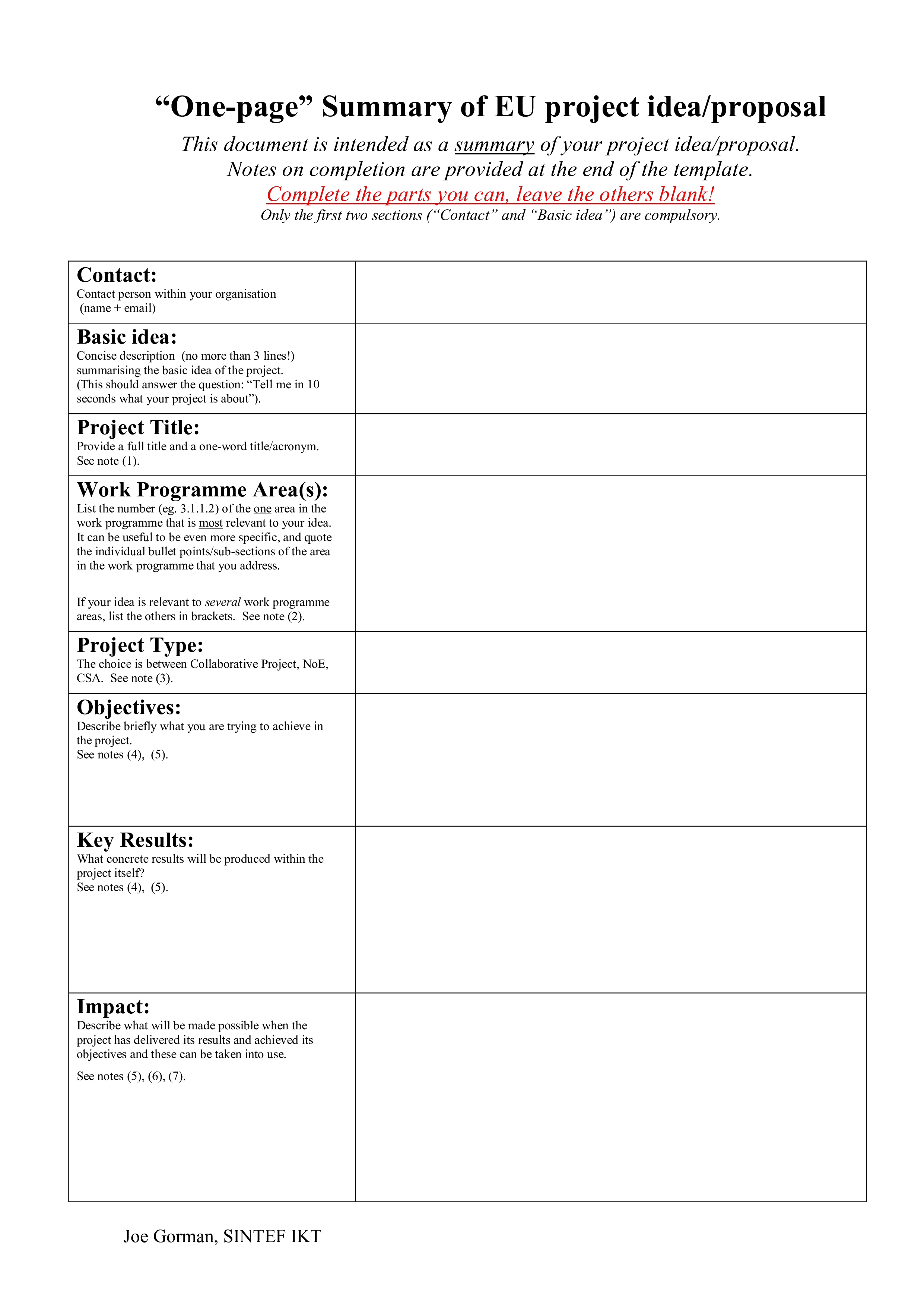 Detail One Page Proposal Template Nomer 42