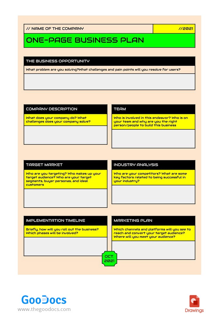 Detail One Page Proposal Template Nomer 47