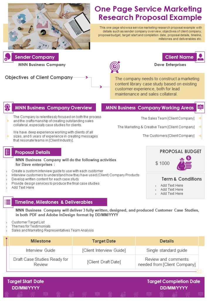 Detail One Page Proposal Template Nomer 53