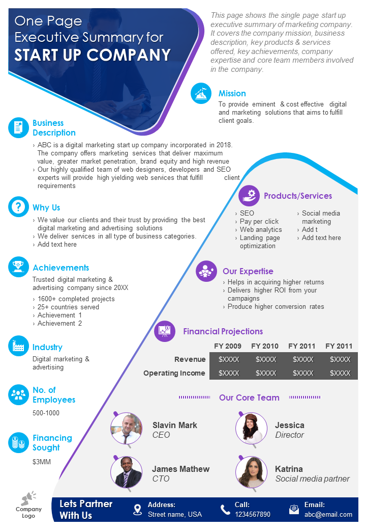 One Pager Template 57 Koleksi Gambar
