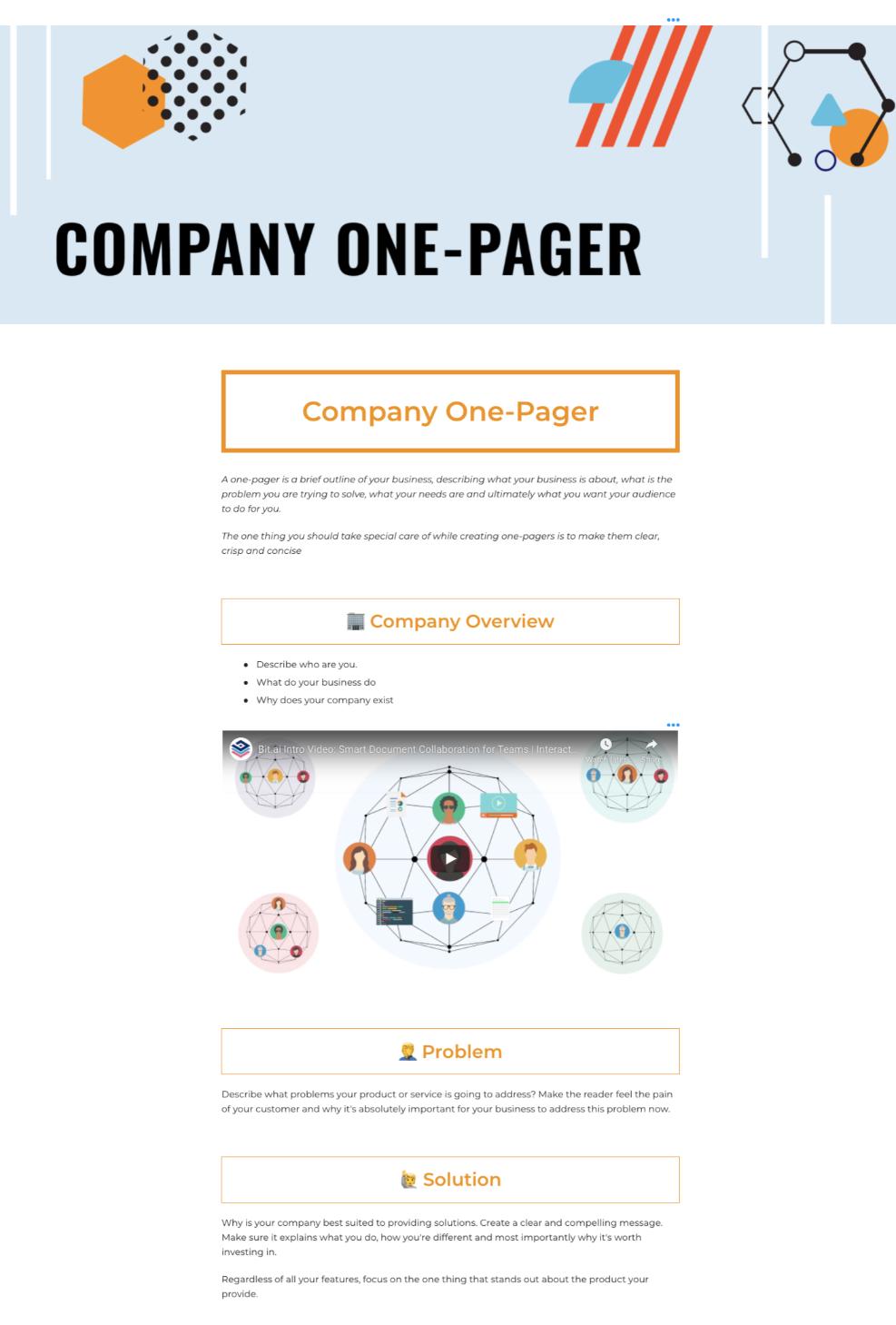 Detail One Pager Template Nomer 49