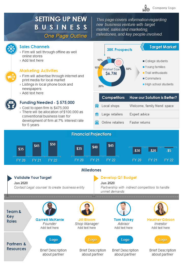 Detail one pager template koleksi nomer 7