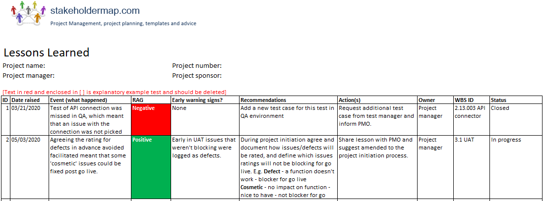 Detail One Point Lesson Excel Template Nomer 24