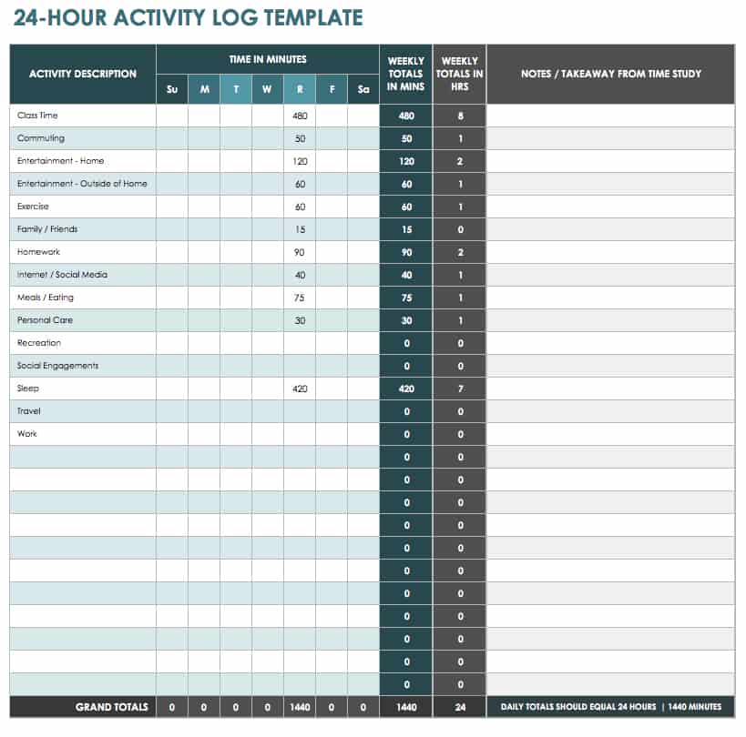 Detail One Point Lesson Excel Template Nomer 25