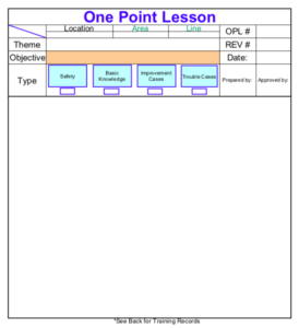 Detail One Point Lesson Excel Template Nomer 4
