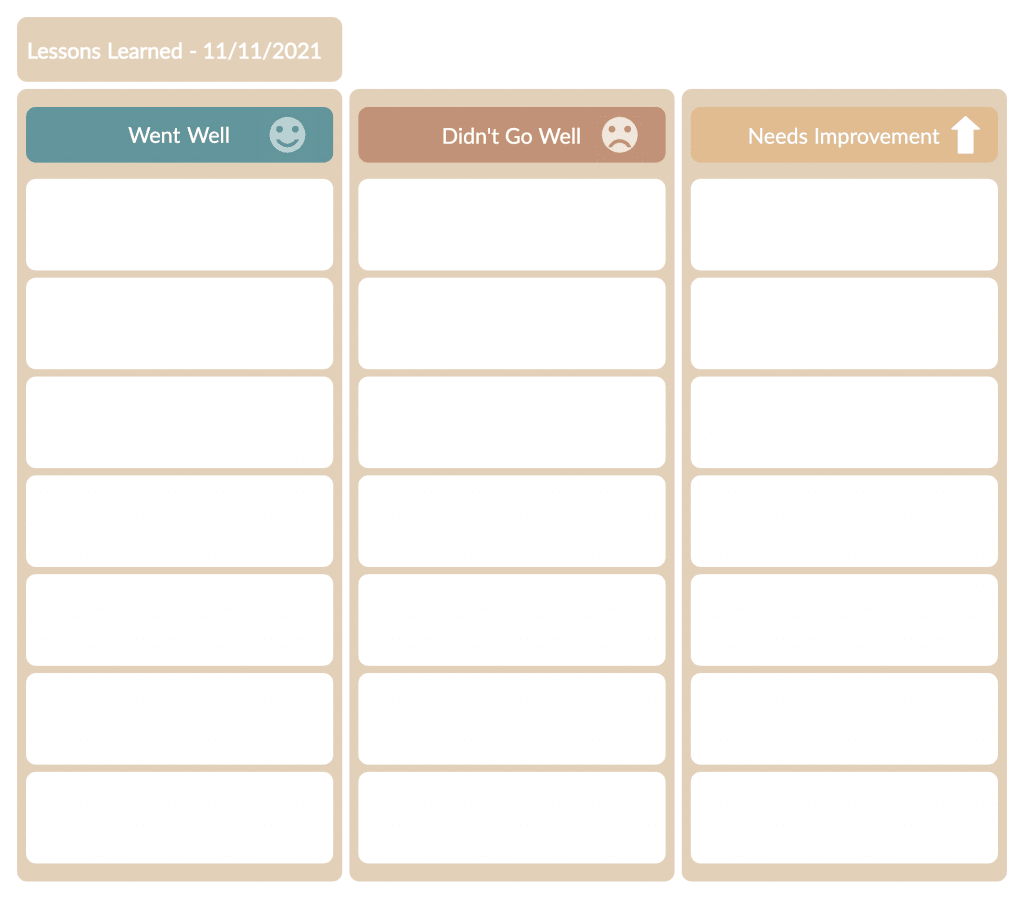 Detail One Point Lesson Excel Template Nomer 50