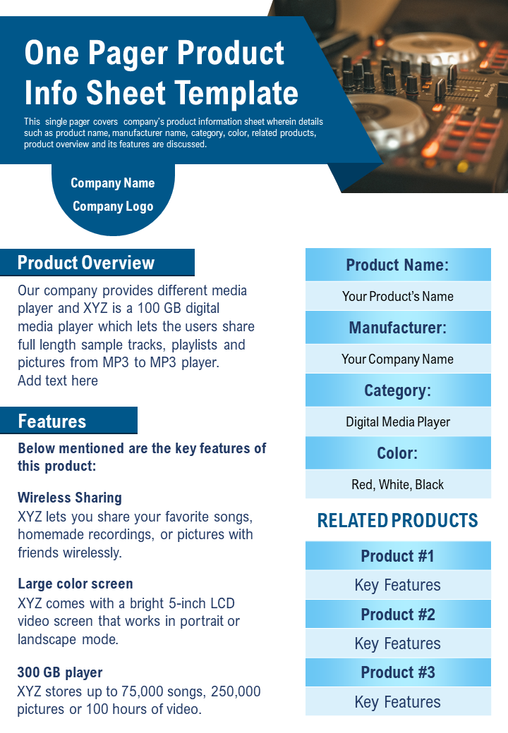 Detail One Sheet Template Nomer 34