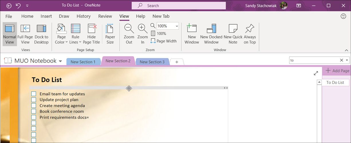 Detail Onenote Task Management Template Nomer 2