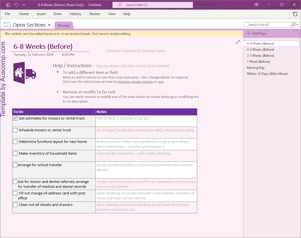 Detail Onenote Task Management Template Nomer 20