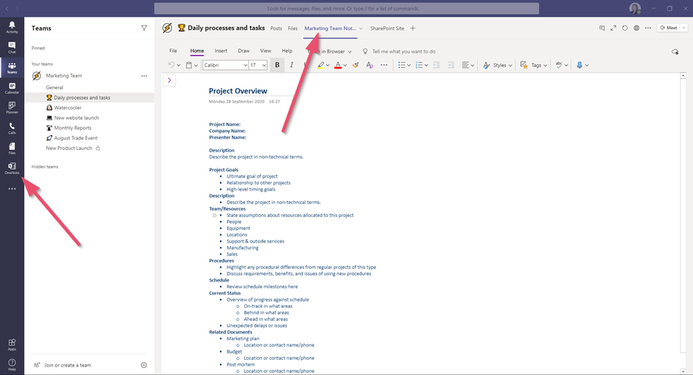 Detail Onenote Task Management Template Nomer 24