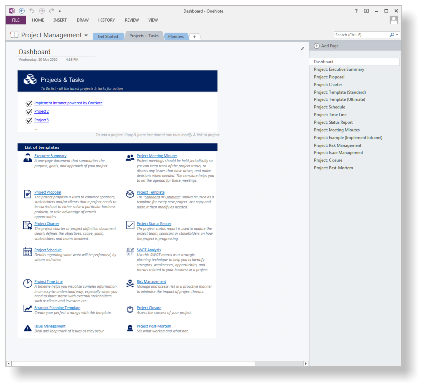 Detail Onenote Task Management Template Nomer 29