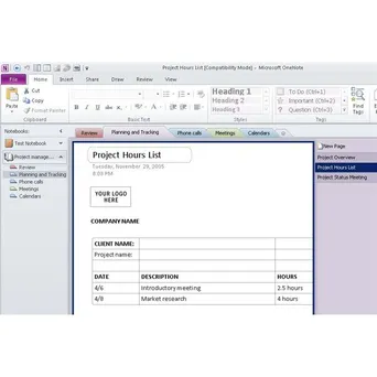 Detail Onenote Task Management Template Nomer 35