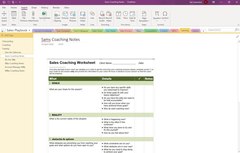 Detail Onenote Task Management Template Nomer 53