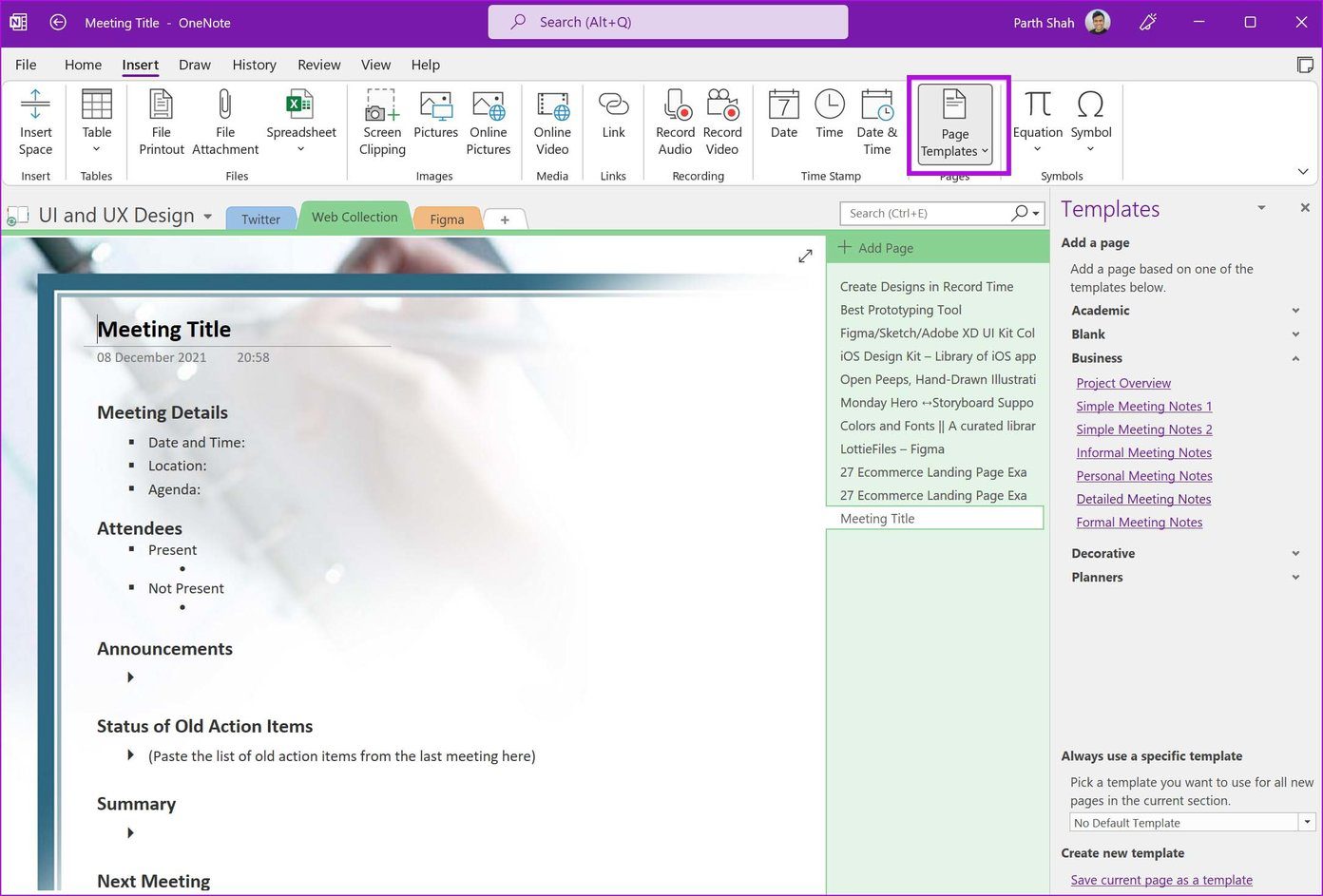 Detail Onenote Task Management Template Nomer 7