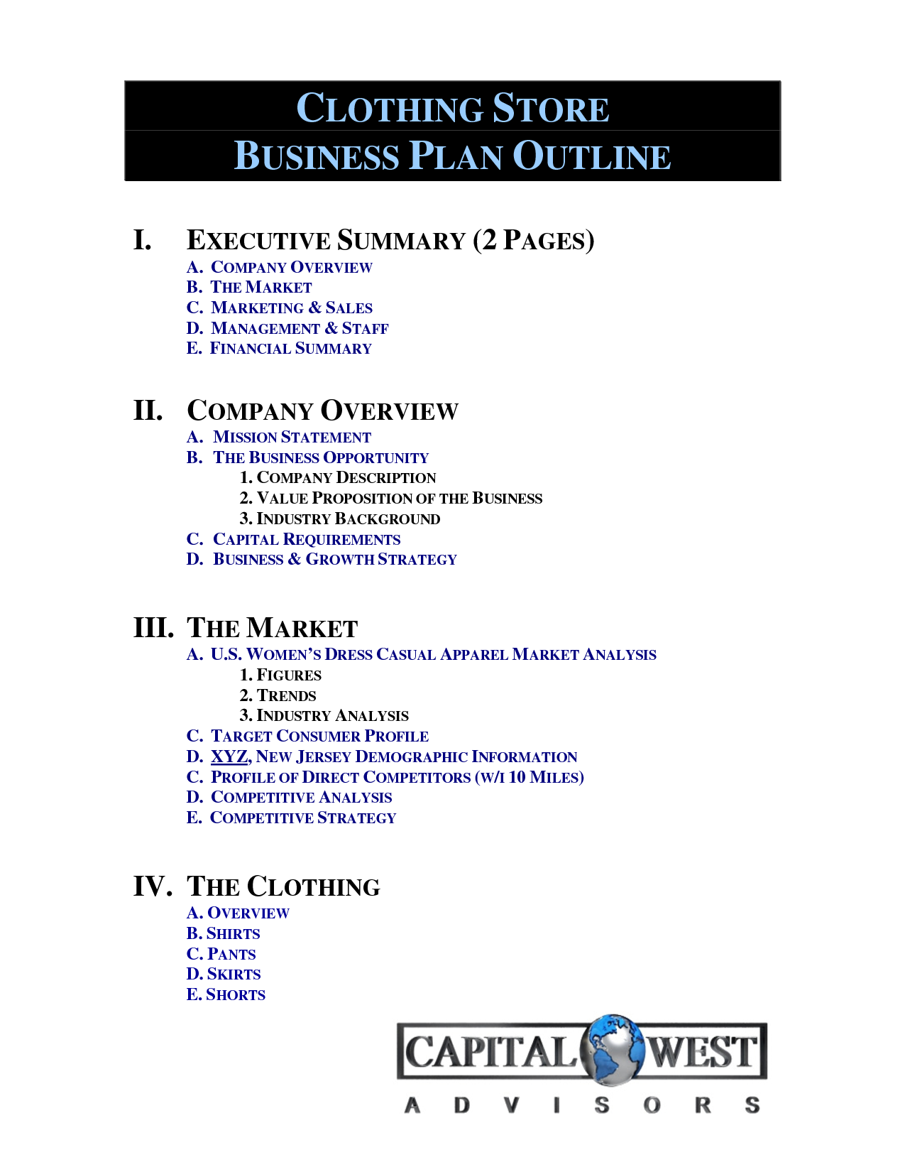 Detail Online Clothing Store Business Plan Template Nomer 16