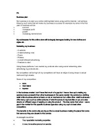 Detail Online Clothing Store Business Plan Template Nomer 27