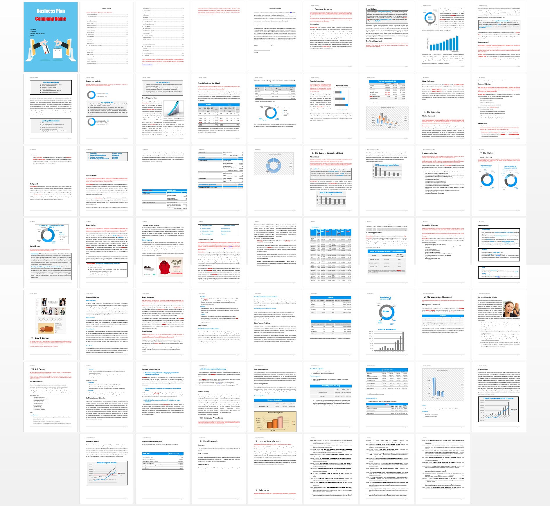 Detail Online Clothing Store Business Plan Template Nomer 32
